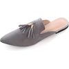 image:imageHee grand Womens Mules Bowknot Suede Comfortable Slip On Flats Closed Pointed Toe Backless Loafers Mules for Women005grey