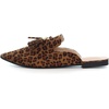 image:imageHee grand Womens Mules Bowknot Suede Comfortable Slip On Flats Closed Pointed Toe Backless Loafers Mules for Women005leopard Brown