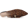image:imageHee grand Womens Mules Bowknot Suede Comfortable Slip On Flats Closed Pointed Toe Backless Loafers Mules for Women005leopard Brown