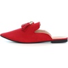 image:imageHee grand Womens Mules Bowknot Suede Comfortable Slip On Flats Closed Pointed Toe Backless Loafers Mules for Women005red