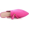 image:imageHee grand Womens Mules Bowknot Suede Comfortable Slip On Flats Closed Pointed Toe Backless Loafers Mules for Women005rose