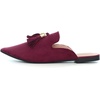 image:imageHee grand Womens Mules Bowknot Suede Comfortable Slip On Flats Closed Pointed Toe Backless Loafers Mules for Women005wine Red