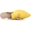 image:imageHee grand Womens Mules Bowknot Suede Comfortable Slip On Flats Closed Pointed Toe Backless Loafers Mules for Women005yellow