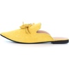 image:imageHee grand Womens Mules Bowknot Suede Comfortable Slip On Flats Closed Pointed Toe Backless Loafers Mules for Women005yellow