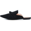 image:imageHee grand Womens Mules Bowknot Suede Comfortable Slip On Flats Closed Pointed Toe Backless Loafers Mules for Women006black