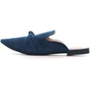 image:imageHee grand Womens Mules Bowknot Suede Comfortable Slip On Flats Closed Pointed Toe Backless Loafers Mules for Women006blue