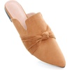 image:imageHee grand Womens Mules Bowknot Suede Comfortable Slip On Flats Closed Pointed Toe Backless Loafers Mules for Women006camel
