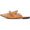 image:imageHee grand Womens Mules Bowknot Suede Comfortable Slip On Flats Closed Pointed Toe Backless Loafers Mules for Women006camel