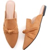 image:imageHee grand Womens Mules Bowknot Suede Comfortable Slip On Flats Closed Pointed Toe Backless Loafers Mules for Women006camel