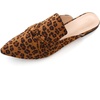 image:imageHee grand Womens Mules Bowknot Suede Comfortable Slip On Flats Closed Pointed Toe Backless Loafers Mules for Women006leopard Brown