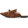 image:imageHee grand Womens Mules Bowknot Suede Comfortable Slip On Flats Closed Pointed Toe Backless Loafers Mules for Women006leopard Brown