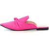 image:imageHee grand Womens Mules Bowknot Suede Comfortable Slip On Flats Closed Pointed Toe Backless Loafers Mules for Women006rose
