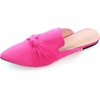 image:imageHee grand Womens Mules Bowknot Suede Comfortable Slip On Flats Closed Pointed Toe Backless Loafers Mules for Women006rose