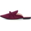 image:imageHee grand Womens Mules Bowknot Suede Comfortable Slip On Flats Closed Pointed Toe Backless Loafers Mules for Women006wine Red