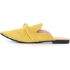 image:imageHee grand Womens Mules Bowknot Suede Comfortable Slip On Flats Closed Pointed Toe Backless Loafers Mules for Women006yellow