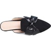 image:imageHee grand Womens Mules Bowknot Suede Comfortable Slip On Flats Closed Pointed Toe Backless Loafers Mules for Women062black