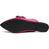 image:imageHee grand Womens Mules Bowknot Suede Comfortable Slip On Flats Closed Pointed Toe Backless Loafers Mules for Women062rose Red