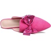 image:imageHee grand Womens Mules Bowknot Suede Comfortable Slip On Flats Closed Pointed Toe Backless Loafers Mules for Women062rose Red