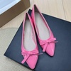 image:imageHee grand Womens Patent Leather Bow Ballet Flats Pointed Toe Slip On Flat Shoes Comfortable Dress Shoes for Work OfficeRose