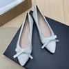 image:imageHee grand Womens Patent Leather Bow Ballet Flats Pointed Toe Slip On Flat Shoes Comfortable Dress Shoes for Work OfficeSpace Gray