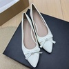 image:imageHee grand Womens Patent Leather Bow Ballet Flats Pointed Toe Slip On Flat Shoes Comfortable Dress Shoes for Work OfficeWhite