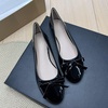 image:imageHee grand Womens Patent Leather Bow Ballet Flats Round Toe Slip On Flat Shoes Comfortable Dress Shoes for Work OfficeBalck