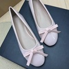 image:imageHee grand Womens Patent Leather Bow Ballet Flats Round Toe Slip On Flat Shoes Comfortable Dress Shoes for Work OfficeLight Pink