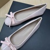 image:imageHee grand Womens Patent Leather Bow Ballet Flats Round Toe Slip On Flat Shoes Comfortable Dress Shoes for Work OfficeLight Pink
