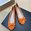 image:imageHee grand Womens Patent Leather Bow Ballet Flats Round Toe Slip On Flat Shoes Comfortable Dress Shoes for Work OfficeOrange