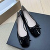 image:imageHee grand Womens Patent Leather Bow Ballet Flats Square Toe Slip On Flat Shoes Comfortable Dress Shoes for Work OfficeBalck