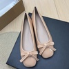 image:imageHee grand Womens Patent Leather Bow Ballet Flats Square Toe Slip On Flat Shoes Comfortable Dress Shoes for Work OfficeKhaki