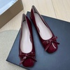 image:imageHee grand Womens Patent Leather Bow Ballet Flats Square Toe Slip On Flat Shoes Comfortable Dress Shoes for Work OfficeWine Red