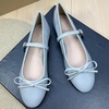 image:imageHee grand Womens Patent Leather Mary Jane Flats Round Toe Ballet Flats with Bow Knot Adjustable Buckle Ankle Strap Comfortable Dress Shoes for WorkGrey