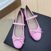 image:imageHee grand Womens Patent Leather Mary Jane Flats Round Toe Ballet Flats with Bow Knot Adjustable Buckle Ankle Strap Comfortable Dress Shoes for WorkPink