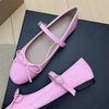 image:imageHee grand Womens Patent Leather Mary Jane Flats Round Toe Ballet Flats with Bow Knot Adjustable Buckle Ankle Strap Comfortable Dress Shoes for WorkPink