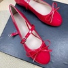 image:imageHee grand Womens Patent Leather Mary Jane Flats Round Toe Ballet Flats with Bow Knot Adjustable Buckle Ankle Strap Comfortable Dress Shoes for WorkRed