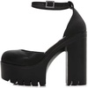 image:imageHee grand Womens Platform Heeled Sandals Closed Round Toe Ankle Buckle Strap Chunky High Heels Mary Janes Punk Style Pumps Fashion Party ShoesAblack