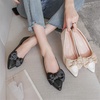 image:imageHee grand Womens Pointed Toe BowKnot Ballet Flats Casual Daily Flat Shoes Comfort Work Shoes Dress Shoes Slip on Loafers2black