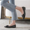 image:imageHee grand Womens Pointed Toe BowKnot Ballet Flats Casual Daily Flat Shoes Comfort Work Shoes Dress Shoes Slip on Loafers2black
