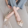image:imageHee grand Womens Pointed Toe BowKnot Ballet Flats Casual Daily Flat Shoes Comfort Work Shoes Dress Shoes Slip on Loafers2white