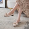 image:imageHee grand Womens Pointed Toe BowKnot Ballet Flats Casual Daily Flat Shoes Comfort Work Shoes Dress Shoes Slip on Loafers2white