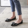 image:imageHee grand Womens Pointed Toe BowKnot Ballet Flats Casual Daily Flat Shoes Comfort Work Shoes Dress Shoes Slip on Loafers3black