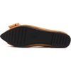 image:imageHee grand Womens Pointed Toe Flat Shoes Elegant Bow Knot Ballet Flats for Ladies Comfortable SlipOn LoafersAmber