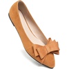 image:imageHee grand Womens Pointed Toe Flat Shoes Elegant Bow Knot Ballet Flats for Ladies Comfortable SlipOn LoafersAmber