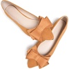 image:imageHee grand Womens Pointed Toe Flat Shoes Elegant Bow Knot Ballet Flats for Ladies Comfortable SlipOn LoafersAmber