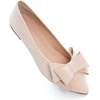 image:imageHee grand Womens Pointed Toe Flat Shoes Elegant Bow Knot Ballet Flats for Ladies Comfortable SlipOn LoafersApricot