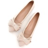 image:imageHee grand Womens Pointed Toe Flat Shoes Elegant Bow Knot Ballet Flats for Ladies Comfortable SlipOn LoafersApricot