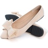 image:imageHee grand Womens Pointed Toe Flat Shoes Elegant Bow Knot Ballet Flats for Ladies Comfortable SlipOn LoafersApricot