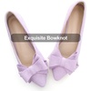image:imageHee grand Womens Pointed Toe Flat Shoes Elegant Bow Knot Ballet Flats for Ladies Comfortable SlipOn LoafersBaby Purple