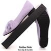image:imageHee grand Womens Pointed Toe Flat Shoes Elegant Bow Knot Ballet Flats for Ladies Comfortable SlipOn LoafersBaby Purple